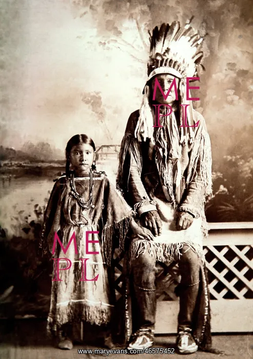 : Cheyenne Chief & His Daughter : Cheyenne Chief & His Daughter