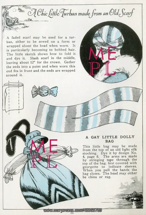 : A chic little turban made from an old scarf : A chic little turban made from an old scarf