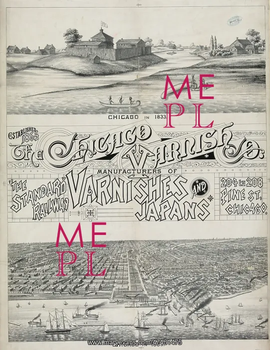 : Chicago in 1833. Chicago in 1883 : Chicago in 1833. Chicago in 1883