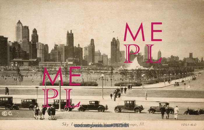 : Chicago skyline in 1933 : Chicago skyline in 1933