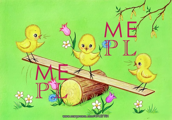  : Three chicks on a see-saw
