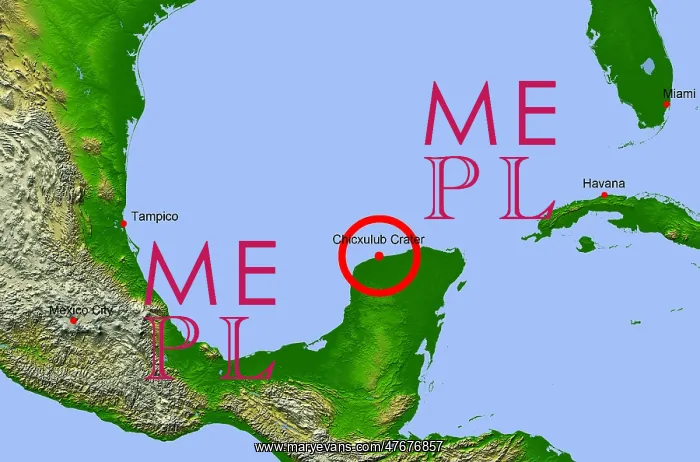 : Chicxulub Crater, Map : Chicxulub Crater, Map