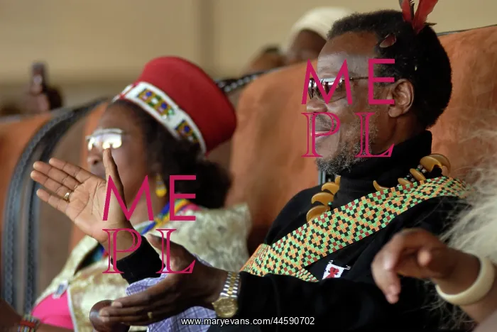 : Chief Mangosuthu Buthelezi applauds as thousands : Chief Mangosuthu Buthelezi applauds as thousands