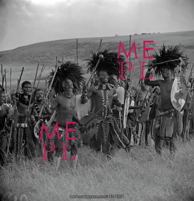 : Chief Mhlolutini (central) leading his people in the : Chief Mhlolutini (central) leading his people in the