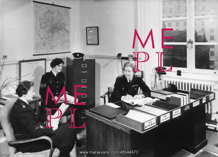 : Chief Superintendent Winifred Barker in her office : Chief Superintendent Winifred Barker in her office