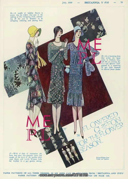 : CHIFFON FROCKS 1929 : CHIFFON FROCKS 1929