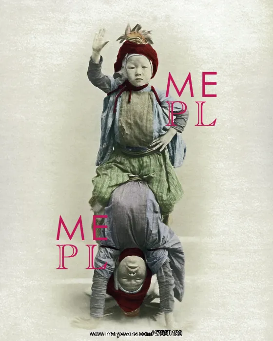 : Two child acrobats, Japan : Two child acrobats, Japan
