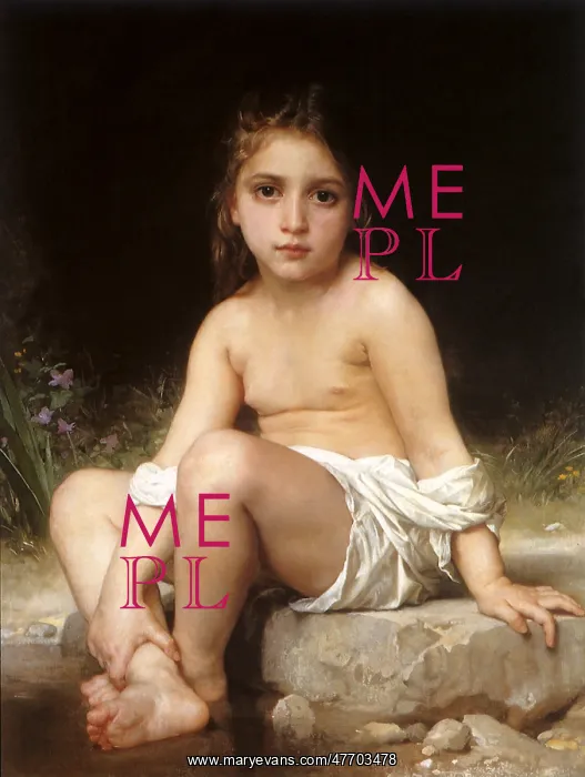 : Child at Bath, by Bouguereau : Child at Bath, by Bouguereau