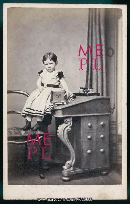 : CHILD IN FROCK 1860S : CHILD IN FROCK 1860S