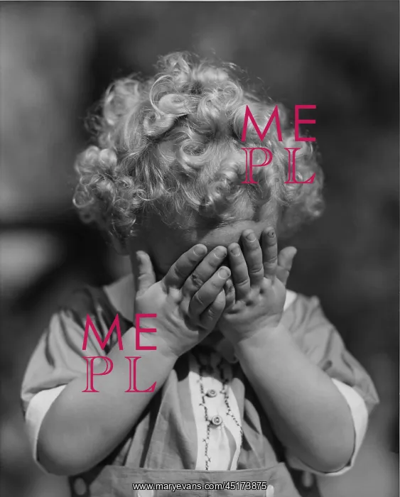 : Child with hands to face : Child with hands to face