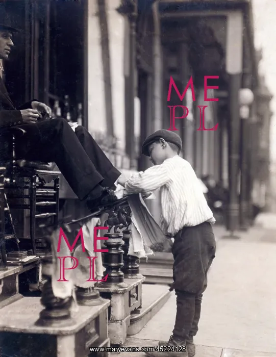 : Child labor, Bootblack at 2 West 4th Street, ? : Child labor, Bootblack at 2 West 4th Street, ?