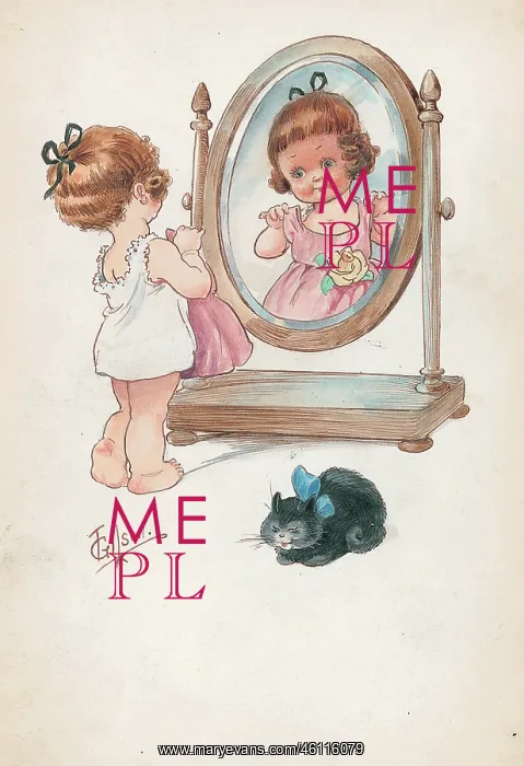  : Child in front of mirror