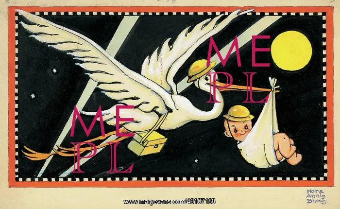 : Child Playing - Stork bringing baby : Child Playing - Stork bringing baby