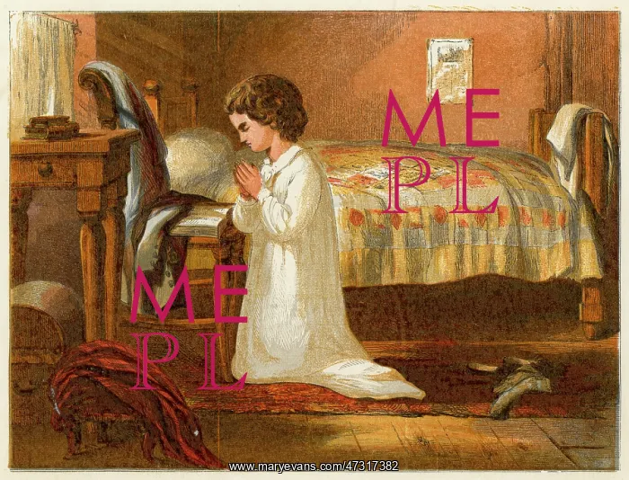 : CHILD PRAYING C1850 : CHILD PRAYING C1850