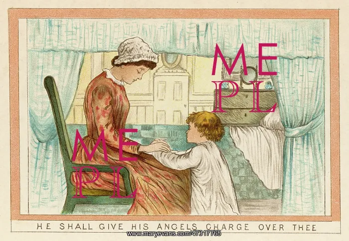 : CHILD PRAYING C1884 : CHILD PRAYING C1884