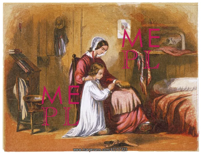 : CHILD PRAYS / MOTHER C1860 : CHILD PRAYS / MOTHER C1860