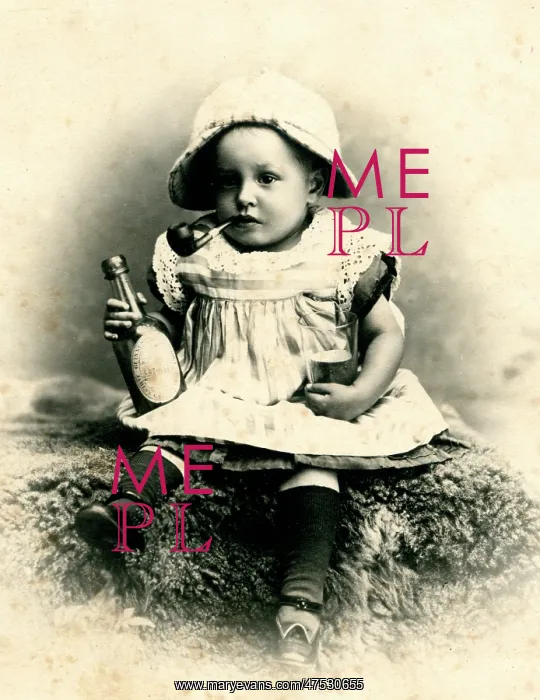  : Child smoking pipe