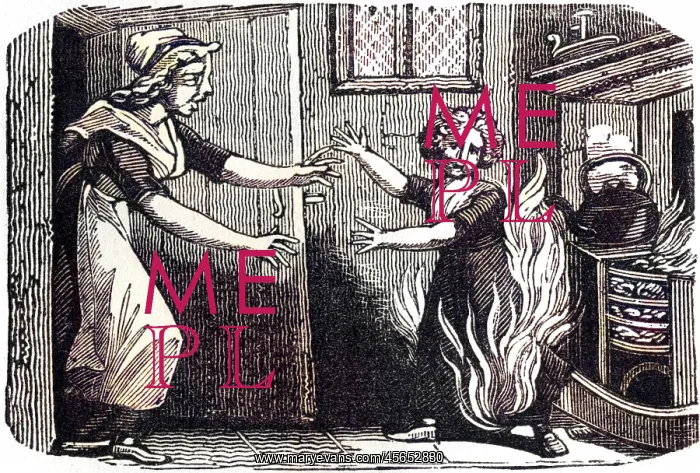 : Child who played with fire, c.1800 : Child who played with fire, c.1800