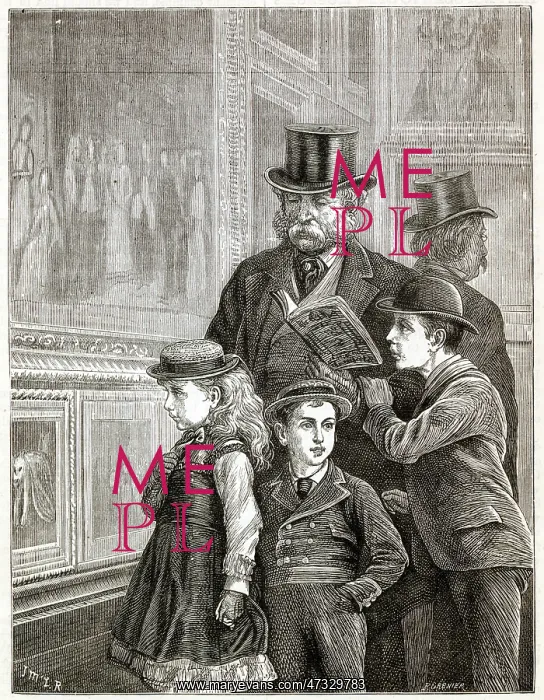 : Children at a Art Gallery 1882 : Children at a Art Gallery 1882