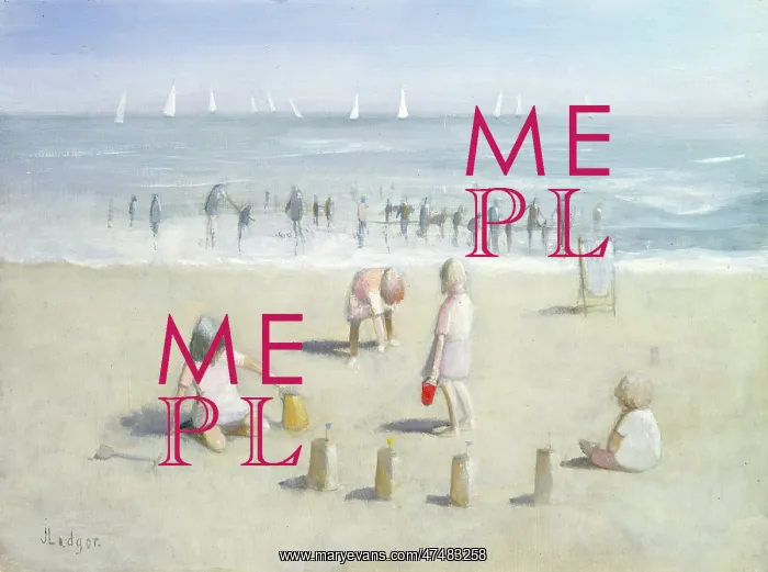  : Children on the Beach with sandcastles