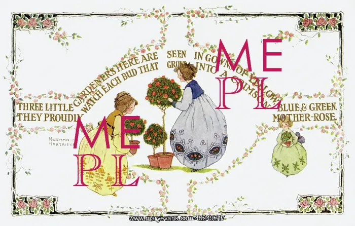 : Children in a beautiful garden : Children in a beautiful garden