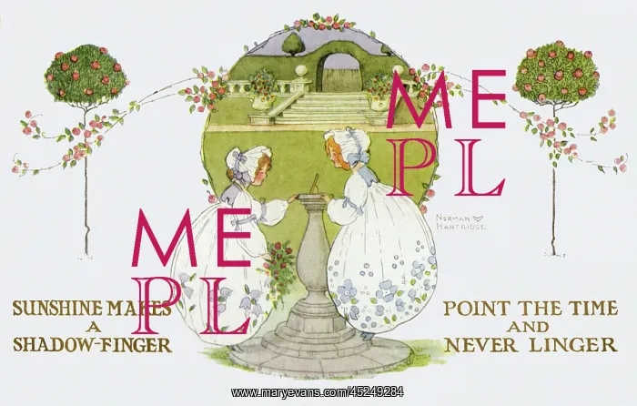 : Children in a beautiful garden : Children in a beautiful garden