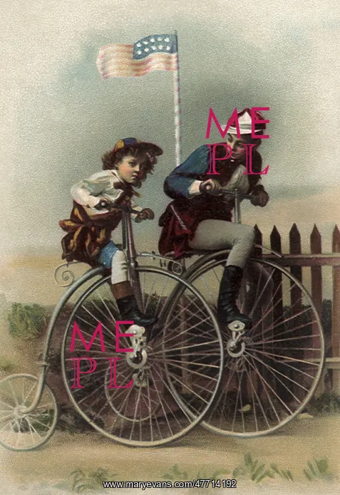 : Children Bicycling : Children Bicycling