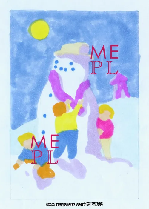  : Three Children Building a Snowman