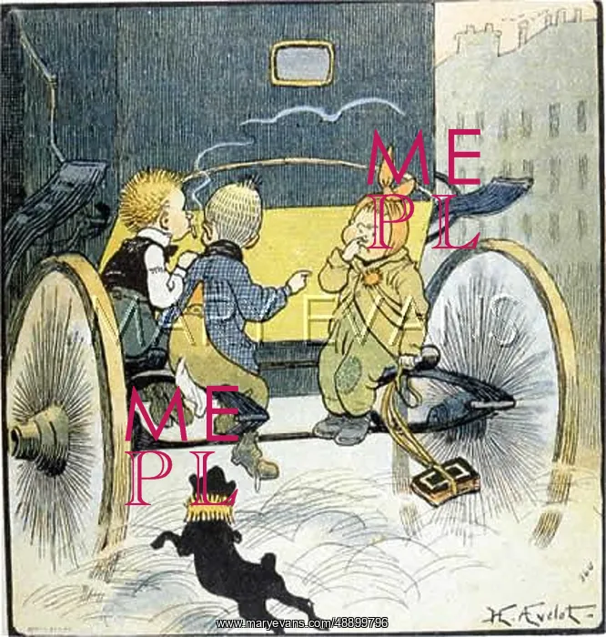 : CHILDREN CADGE RIDE 1902 : CHILDREN CADGE RIDE 1902