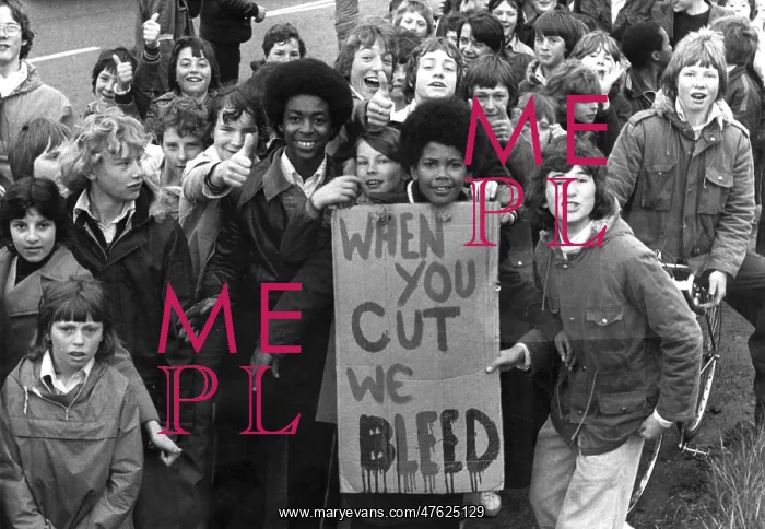 : Children campaigning against education cuts, Bristol : Children campaigning against education cuts, Bristol