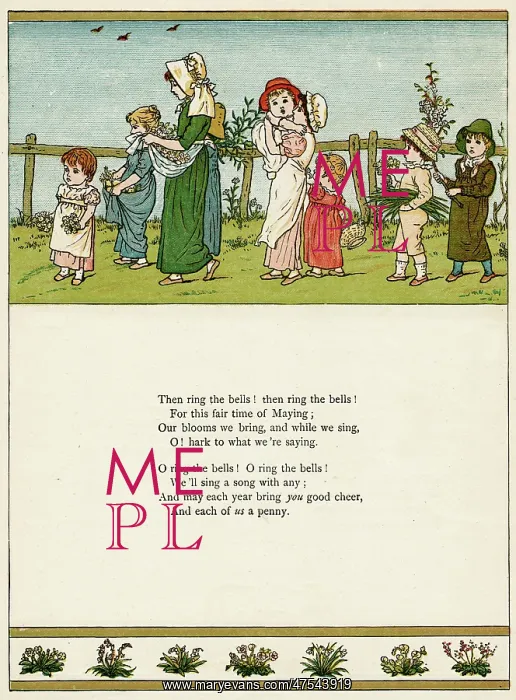 : Eight children carrying flowers : Eight children carrying flowers