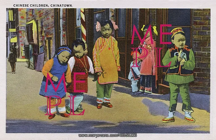 : Children, Chinatown, San Francisco, California, USA : Children, Chinatown, San Francisco, California, USA