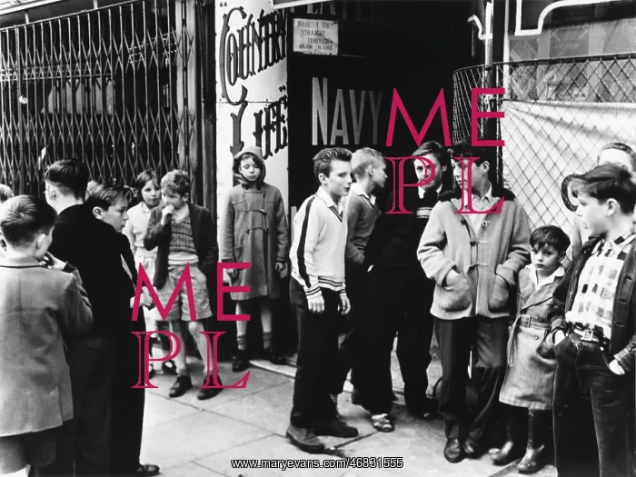 : Children in cinema queue : Children in cinema queue