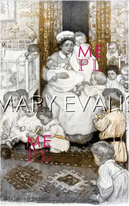 : CHILDREN IN CRECHE 1904 : CHILDREN IN CRECHE 1904