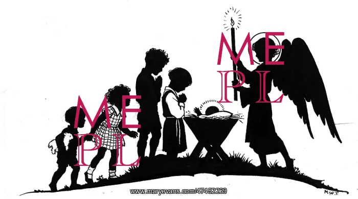 : Children at the Crib with Angel : Children at the Crib with Angel