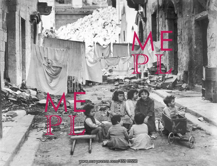 : Children in damaged Maltese streets - Malta : Children in damaged Maltese streets - Malta