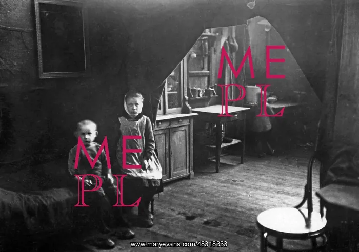 : Children in a dark flat : Children in a dark flat