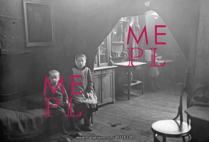 : Children in a dark flat : Children in a dark flat