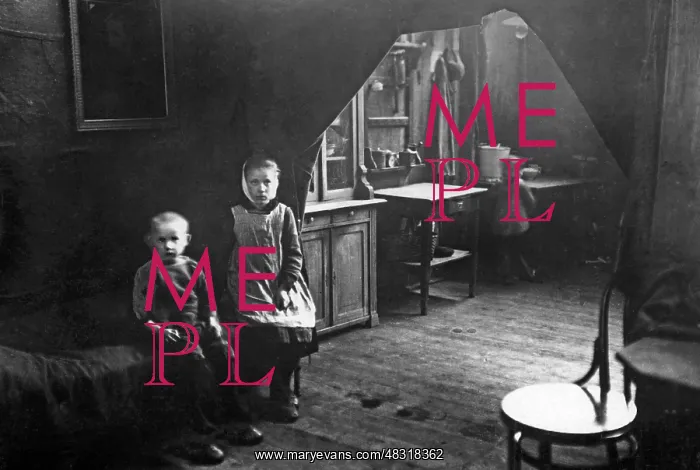 : Children in a dark flat : Children in a dark flat
