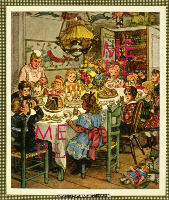 : Children enjoying a birthday tea