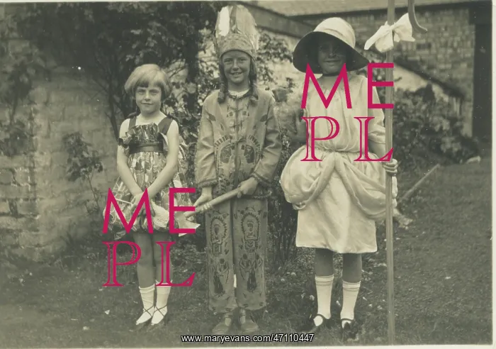 : Three children in fancy dress : Three children in fancy dress