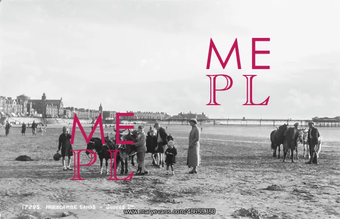 : Children and Horses at Morecambe Sands : Children and Horses at Morecambe Sands
