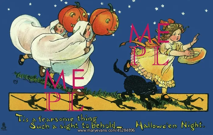 : Children with Jack-o'lanterns : Children with Jack-o'lanterns
