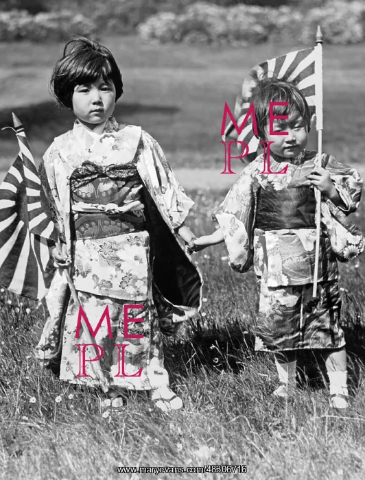 : Children in kimono, 1928 : Children in kimono, 1928