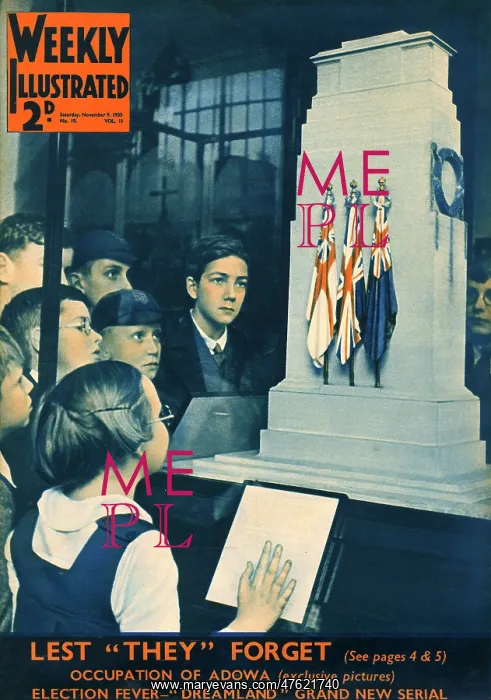 : Children looking at a model of the Cenotaph : Children looking at a model of the Cenotaph