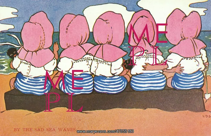 : Children looking out to sea : Children looking out to sea