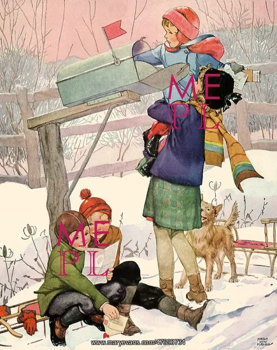  : Children at Mailbox in the Snow