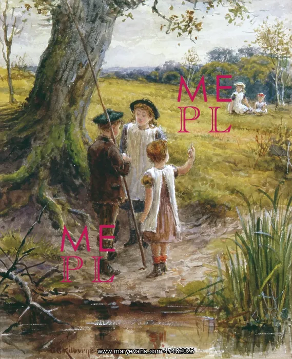 : Five Children in a Meadow ' three by stream : Five Children in a Meadow ' three by stream