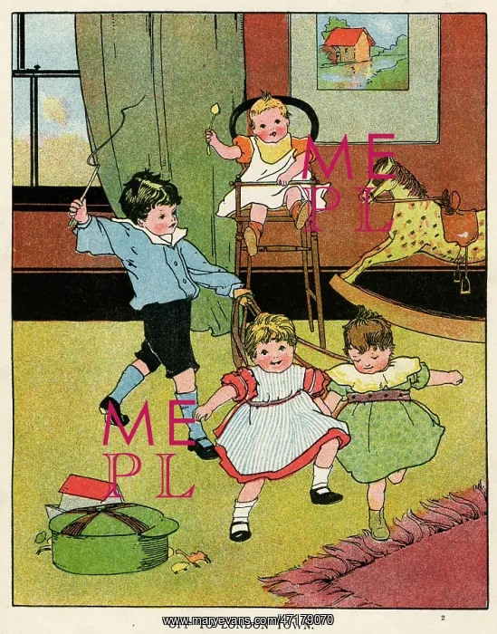 : Children in nursery, 1905 : Children in nursery, 1905