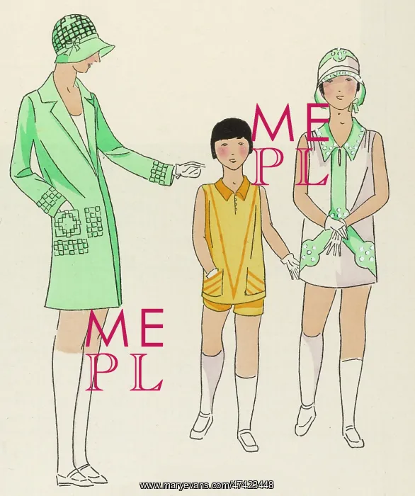 : Three children in outfits by Mignapouf : Three children in outfits by Mignapouf